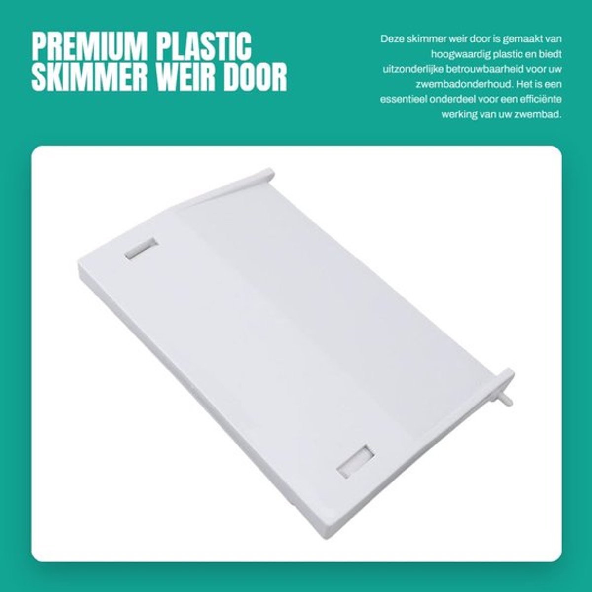 Skimmerdeur Premium Kunststof - 210x140 mm - Betrouwbaar - Eenvoudige Installatie - Onderdeel voor Zwembad - Onderhoudsgemak - Skimmerklep