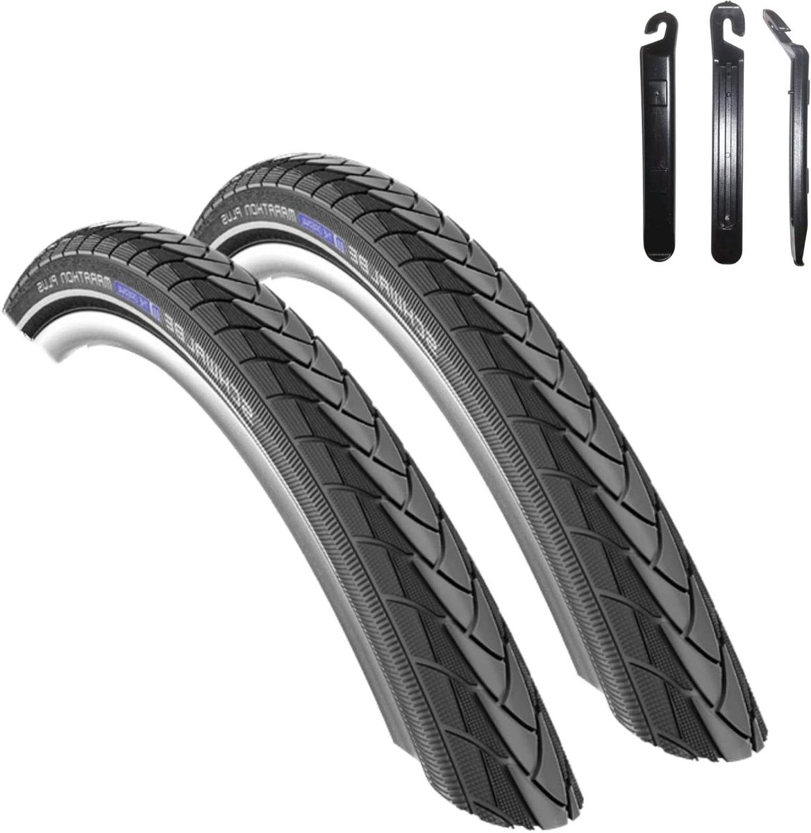 Fietsbanden Marathon Plus - Banden Set - Veilig Fietsen - SmartGuard Lekbescherming - 32-622 - Zwart