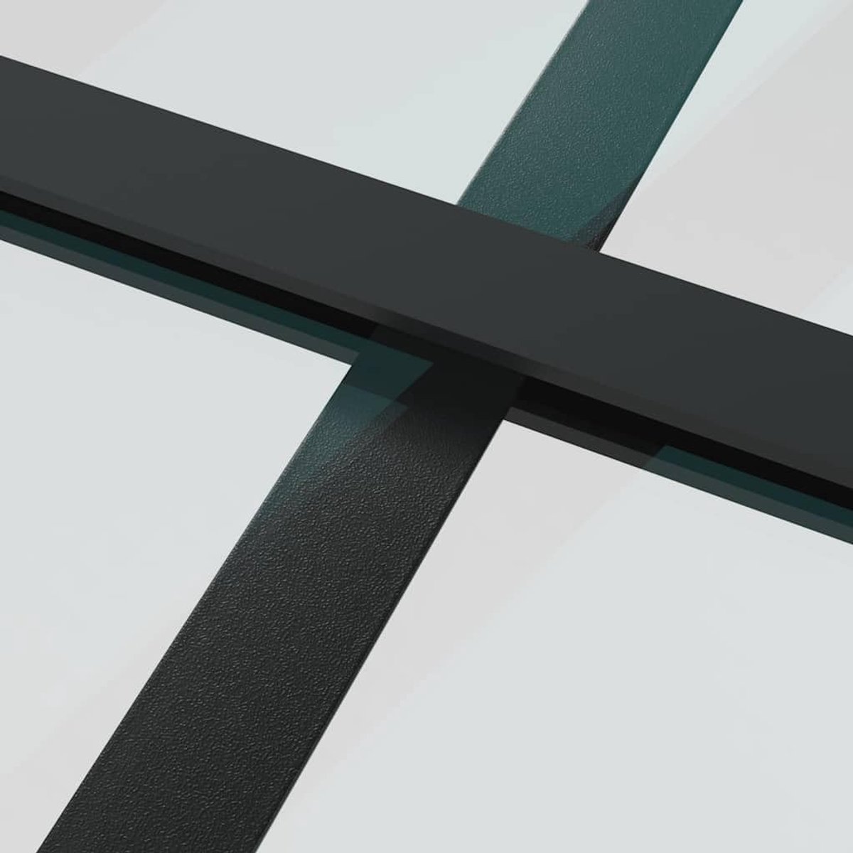 Schuifdeur Glas - Binnendeur Transparant - Ruimte Besparen - Zachte Aanslag - 76x205 cm - Zwart