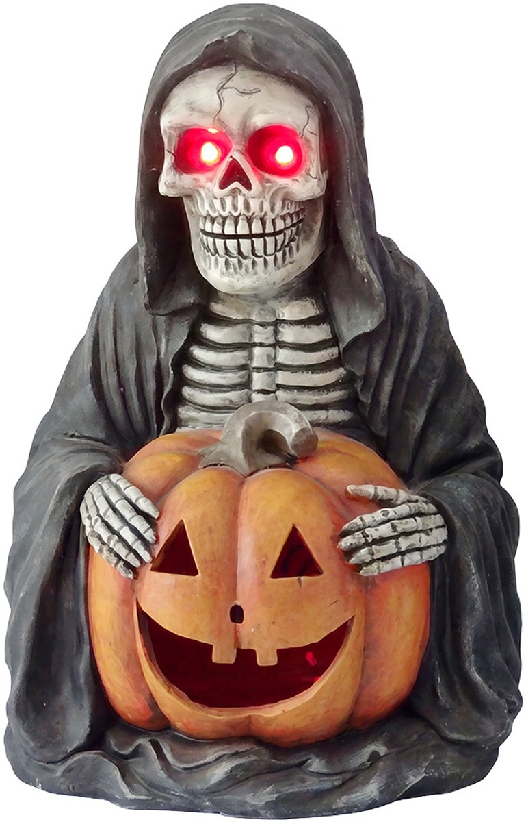 Clayre & Eef Halloween decoratie Spook Zwart Kunststof Herfst decoratie