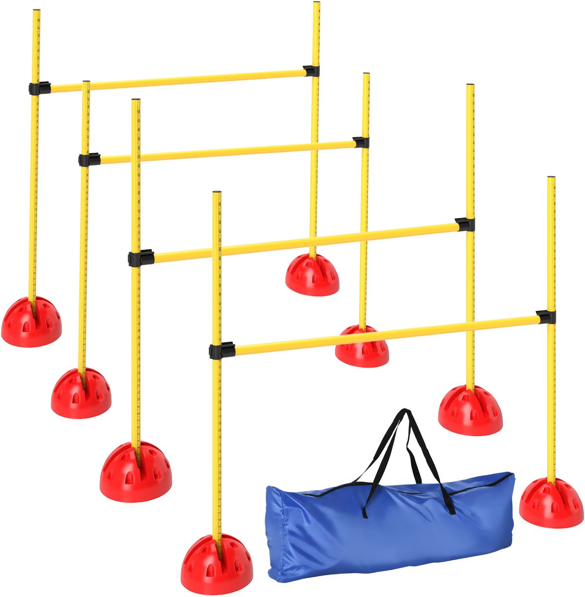 PawHut-Behendigheidsset voor huisdieren - ABS - 124x19,5x103cm - Geel