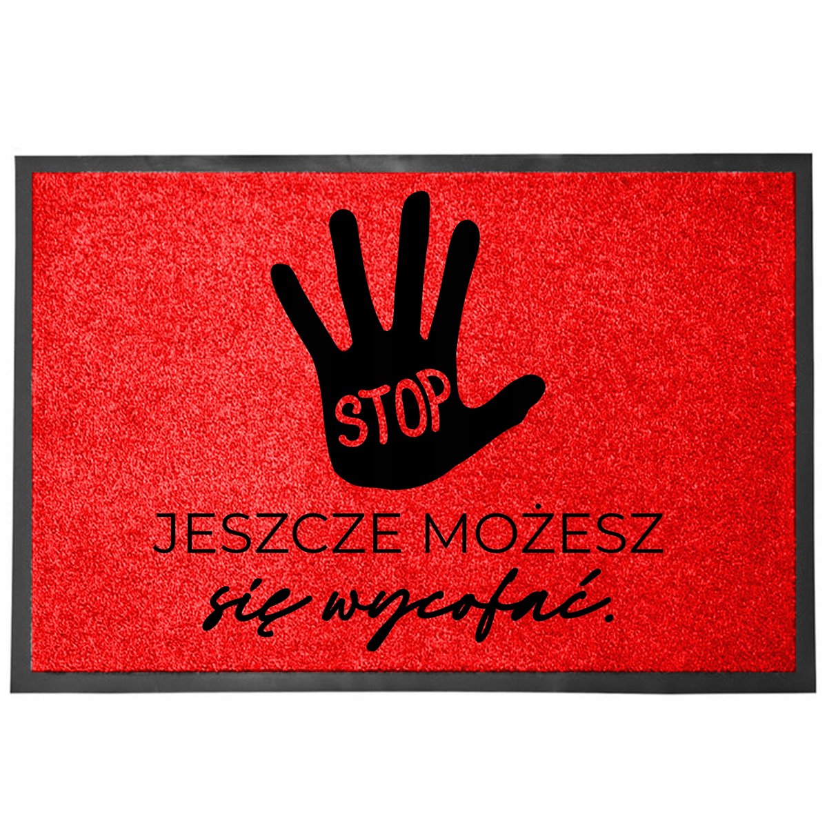 Deurmat "STOP - U KUNT NOG WEG" 40x60 cm Rood