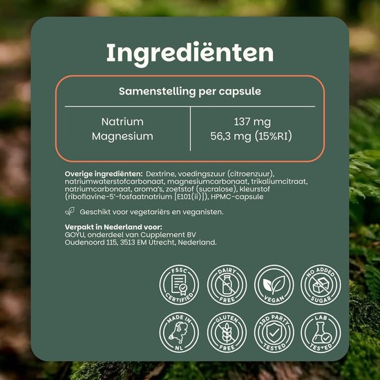 Cupplement Elektrolyten Poeder Citroen Suikervrij Combideal 2x 500 Gram - electrolytes - Keto - Vegan - Zonder toevoegingen - Lab getest - 125 dagen voorraad per zakje — afbeelding 5