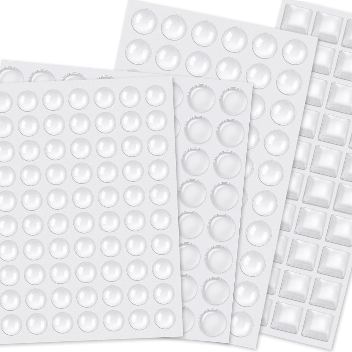 204-delige Adhesieve Elastische Buffer Set met Diverse Vormen - Transparante Beschermende Stootkussens voor Geluidsdemping en Schokabsorptie van Meubels en Deuren in Huis