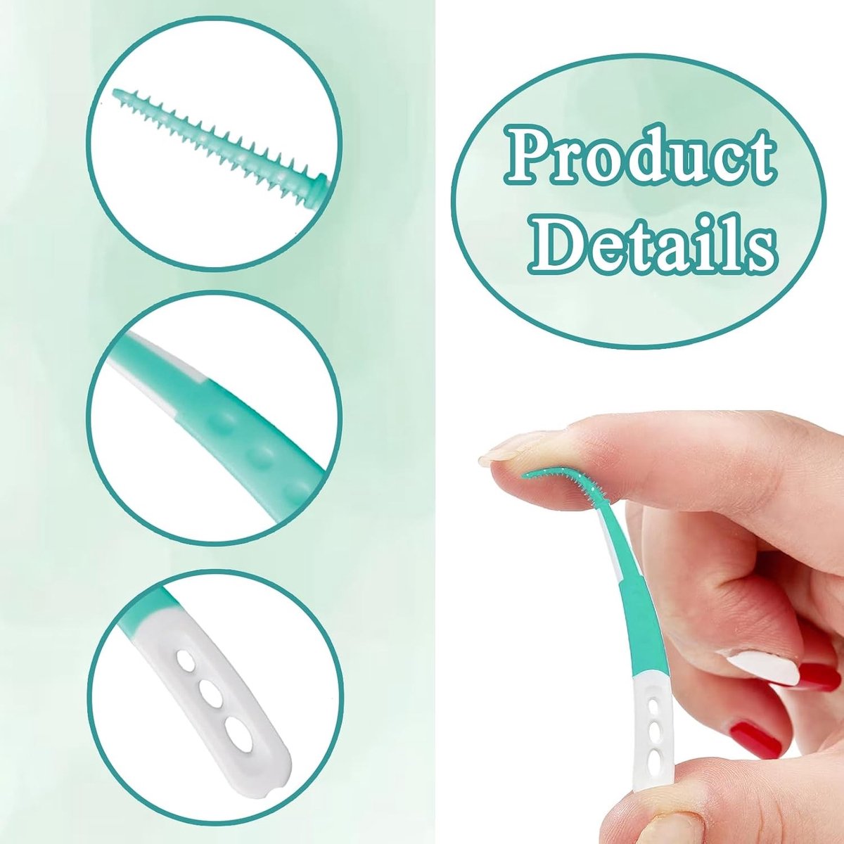 60 Stuks Silicone Interdentale Borstels en Tandenstokers voor Effectieve Mondhygiëne en Tandenreiniging