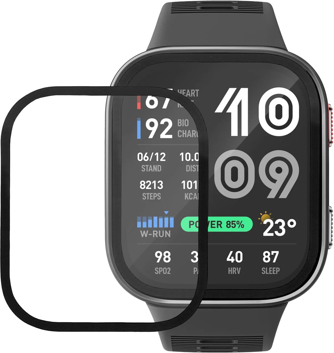kwmobile Beschermfolie geschikt voor Amazfit Bip Max 50mm Schermbeschermer - 2 x screenprotector smartwatch anti kras