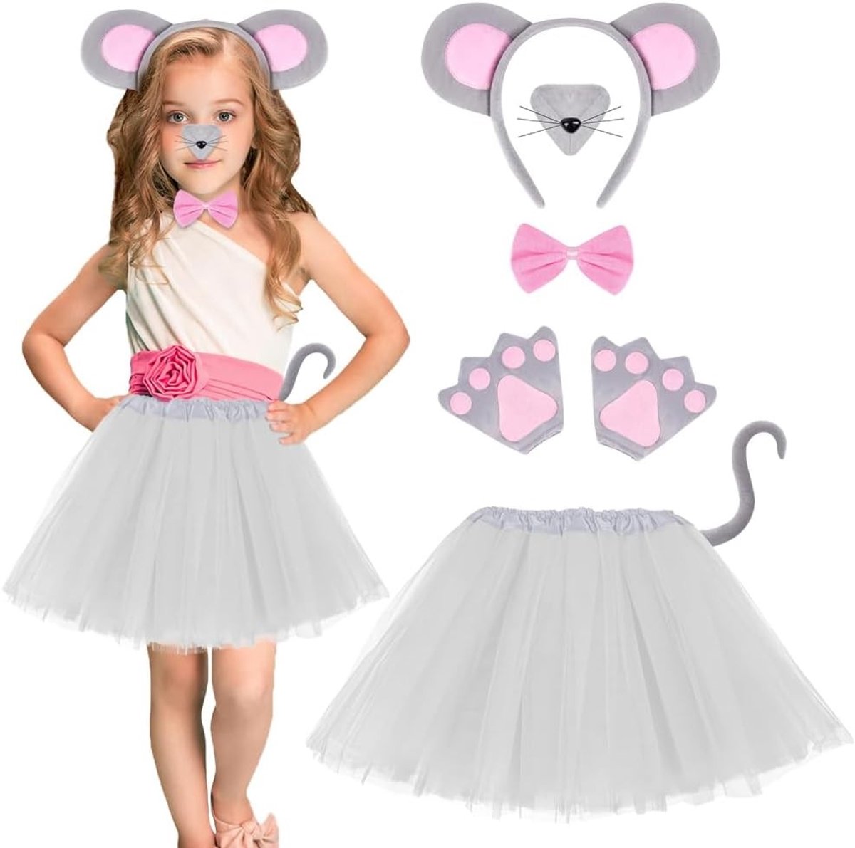 Leeuwenkop Hoofdband en Staart Set, Schattige Leeuw Kostuumaccessoires voor Kinderen en Volwassenen