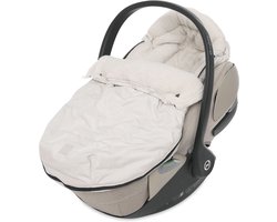Jollein Voetenzak voor Autostoel & Kinderwagen - Embossed - Katoen - 42x82cm - Sand