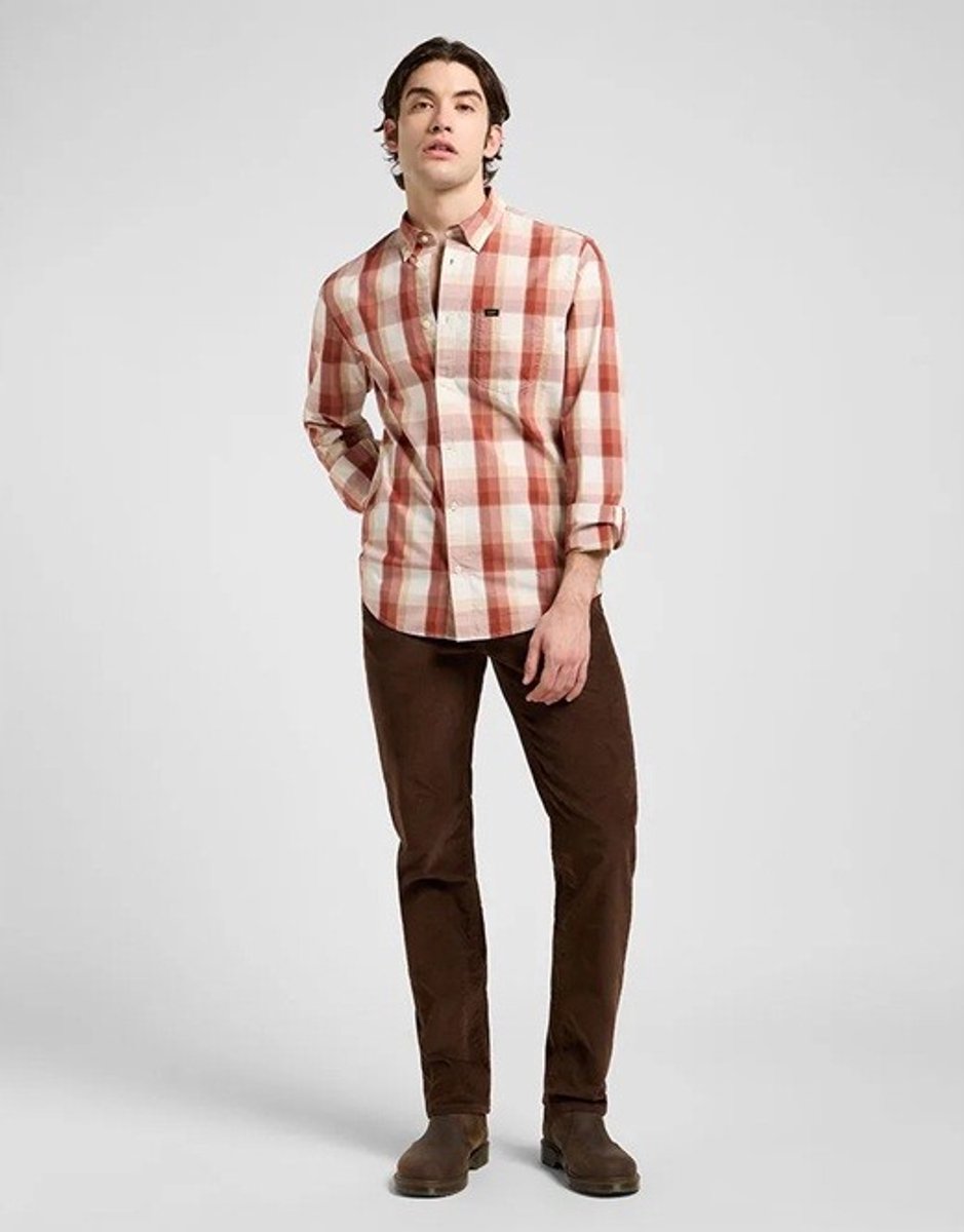 Lee 112370545 Overhemd Met Lange Mouwen Rood 2XL Man