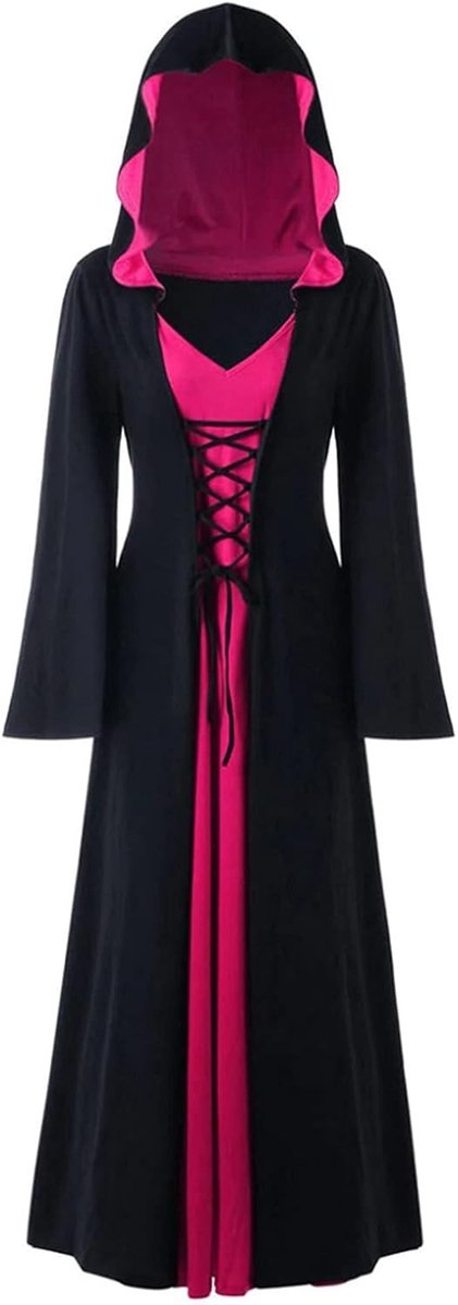 Vintage Heksenjurk - Roze - 3XL - Katoenmix - Voor Dames