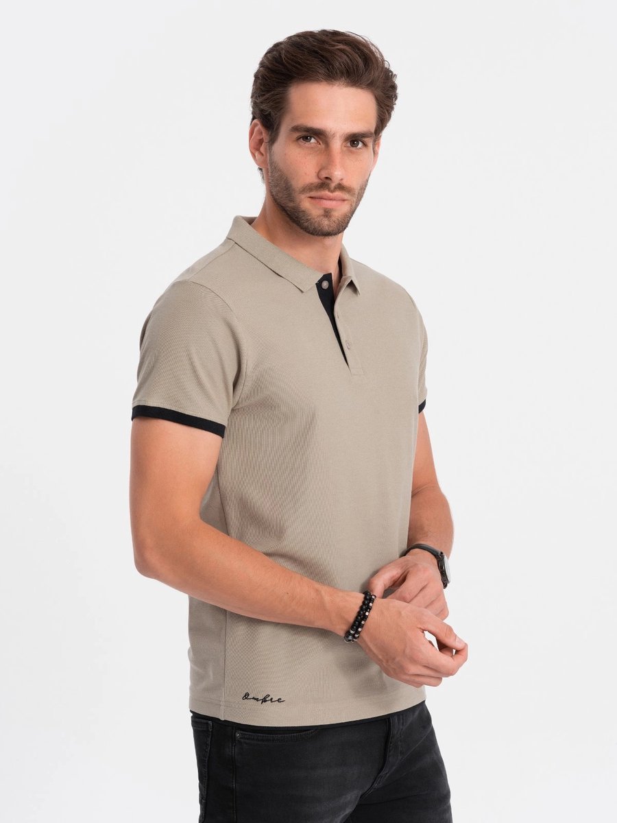 Ombre - Karmoy - Poloshirt Heren - Korte Mouw - Kaki