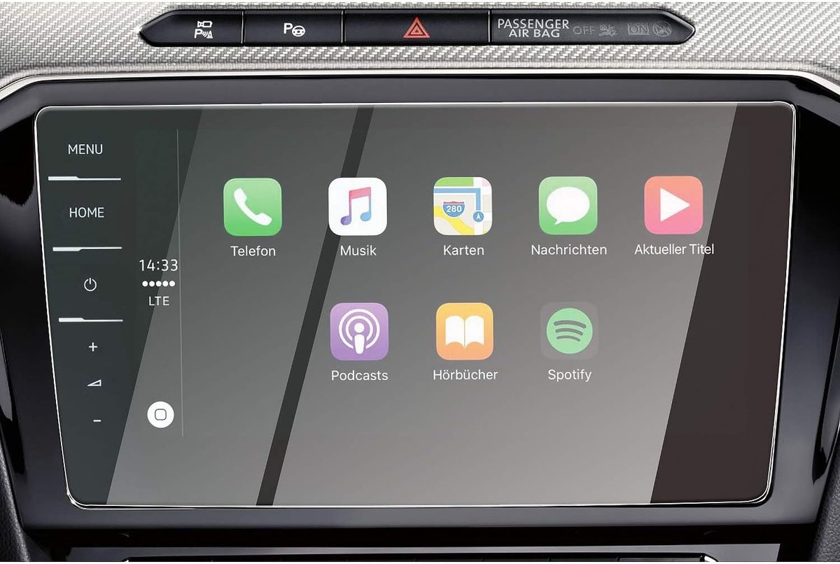 Navigatie Tempered Glass Beschermfolie voor VW Arteon II 2018-2020 - 9H Krasbestendig, Anti-Vingerafdruk, Transparante Schermbeschermer voor GPS (9 Inch)