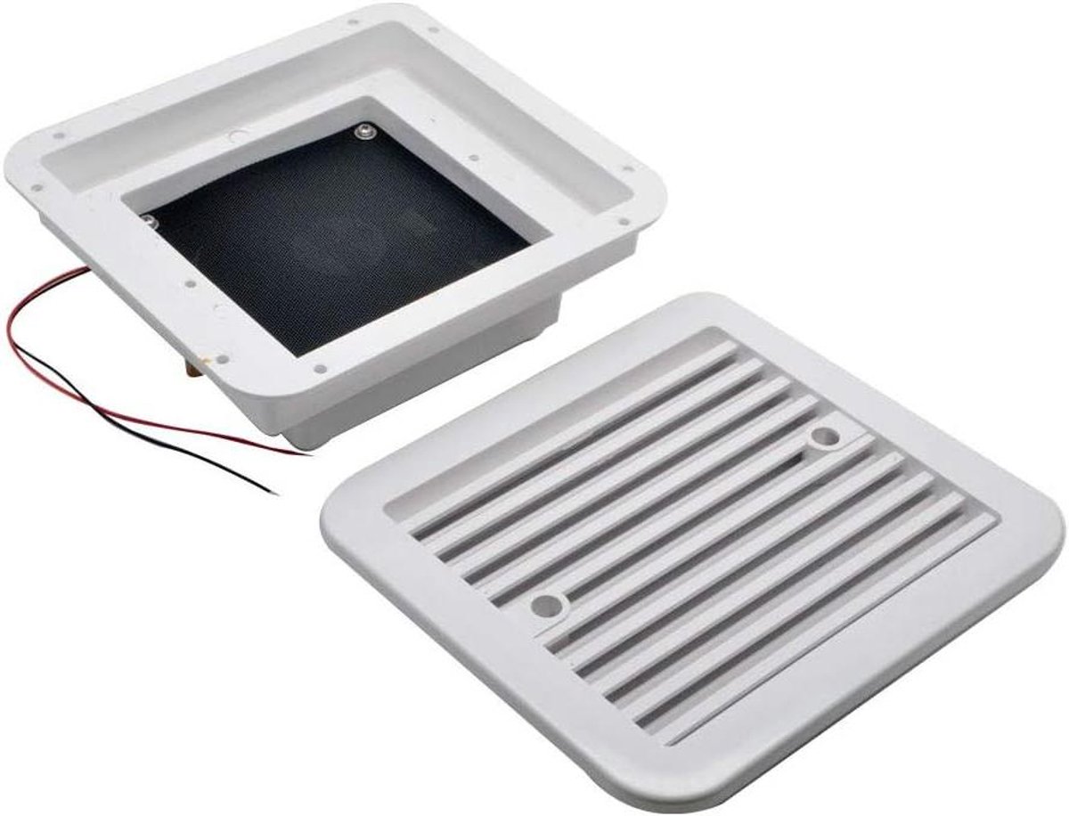 Luchtventilatie Afdekking - Ventilatierooster Lamellen - Camper Ventilatie - Waterdicht Ontwerp - 12 Volt - Wit