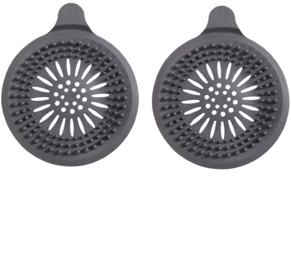 2-Pack Siliconen Afvoer Haarvanger, Douche Afvoerplug voor Badkamer Bad