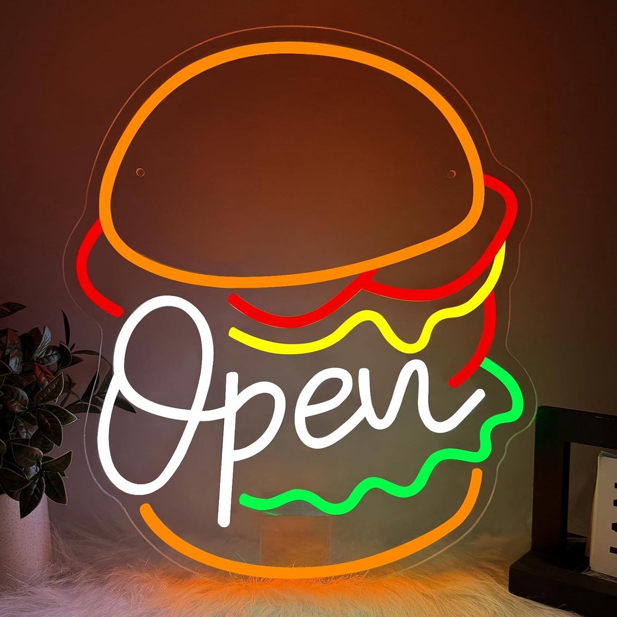 Neon Led-bord - Multicolor - 30 x 20 cm - Dimbaar Neonlicht voor Wanddecoratie - Voor Thuis en Winkels