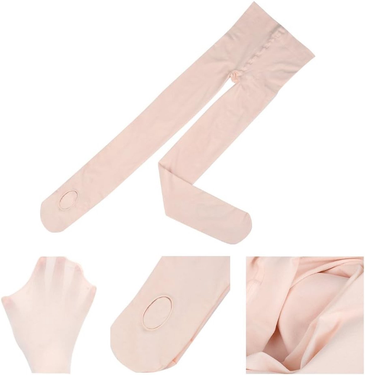 Balletmaillots voor Kinderen en Dames met Heelspleet, Roze, Maat L (Voor Lengte boven 140 cm)