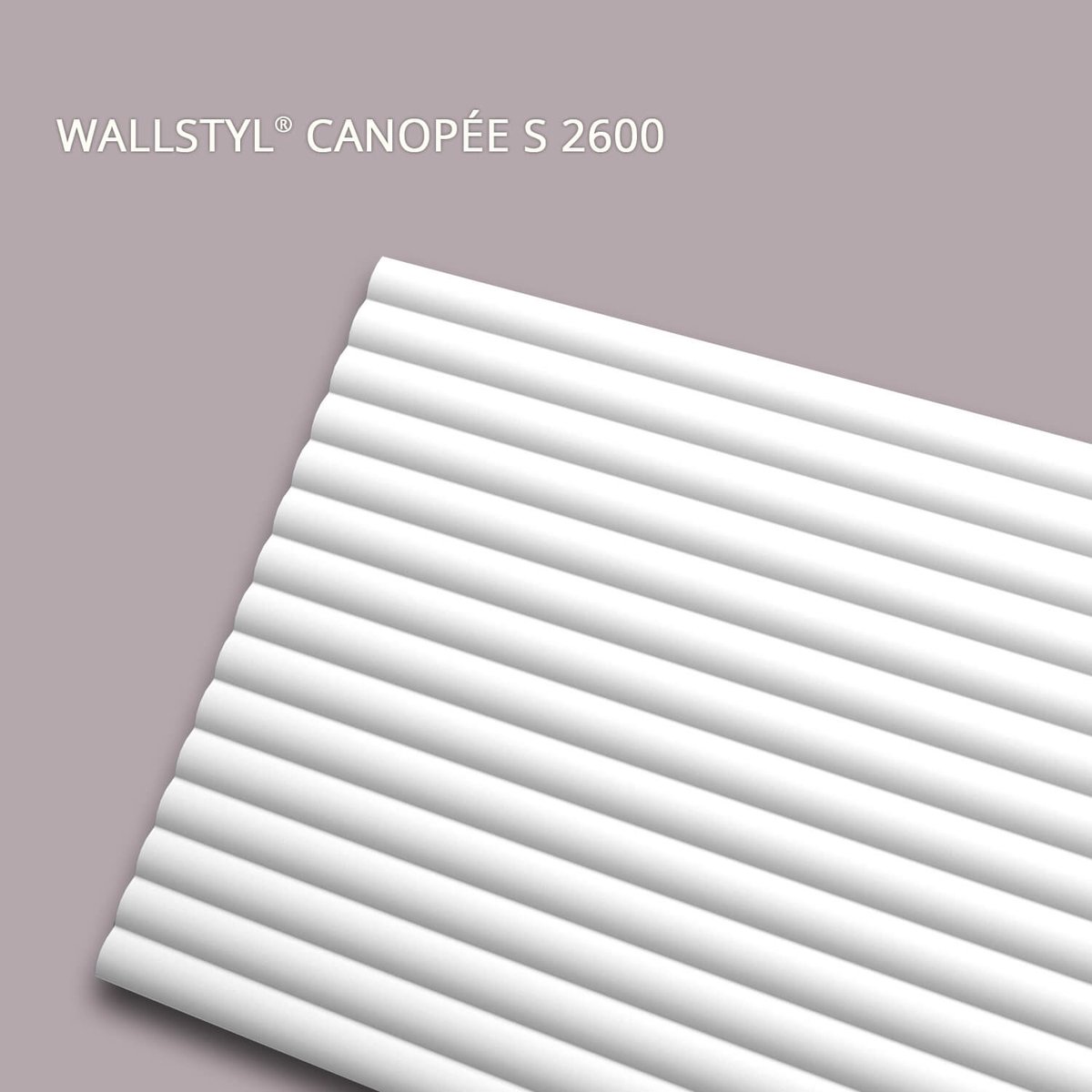 3d muurpaneel NMC CANOPÉE S 2600 WALLSTYL Noel Marquet Muurbekleding Akoestisch paneel Decorative element Wandlijst Lijstwerk Sierlijst modern design wit 2,6 m