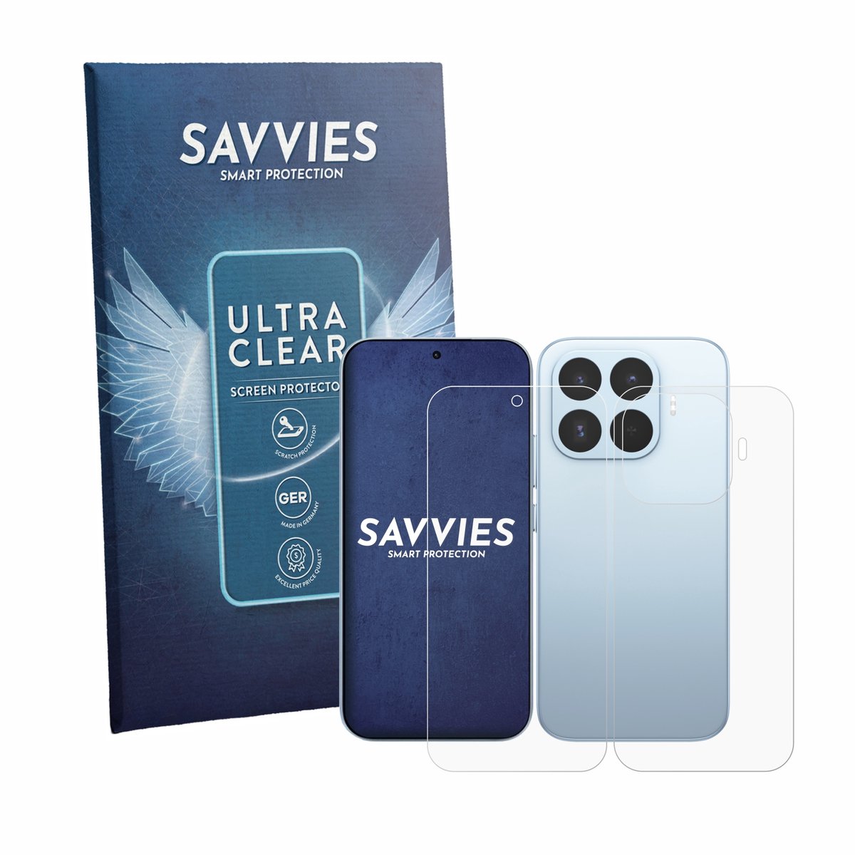 Savvies - Screenprotector voor Xiaomi 17T (Voor+Achter) - Folie Beschermfolie transparant 18 Stuks
