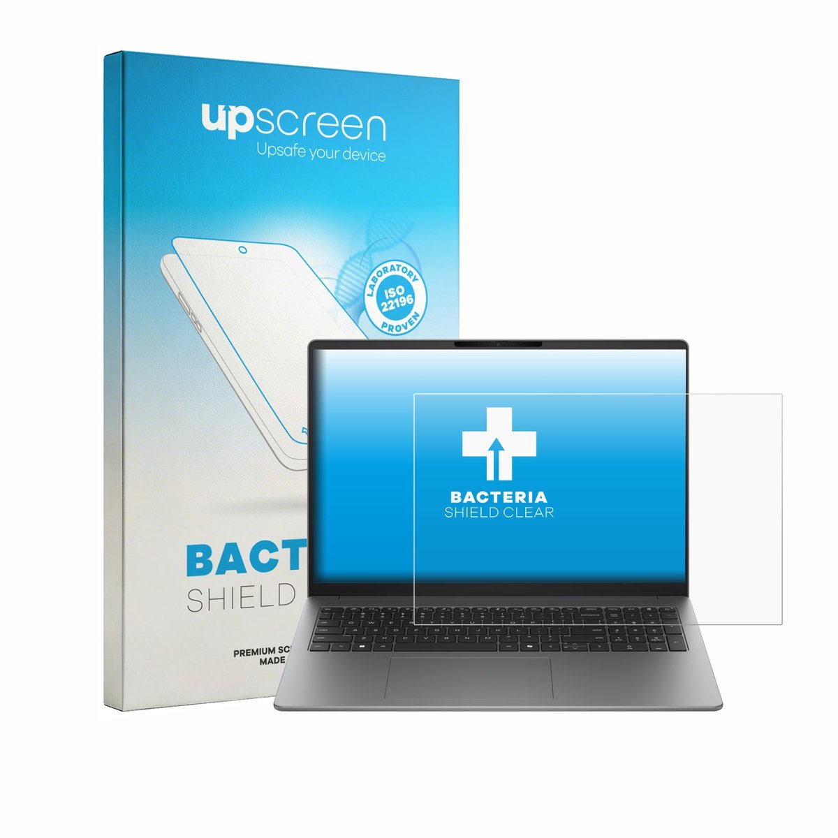 upscreen - Screenprotector voor HP 200 G2i 16" - Folie Beschermfolie transparant antibacterieel