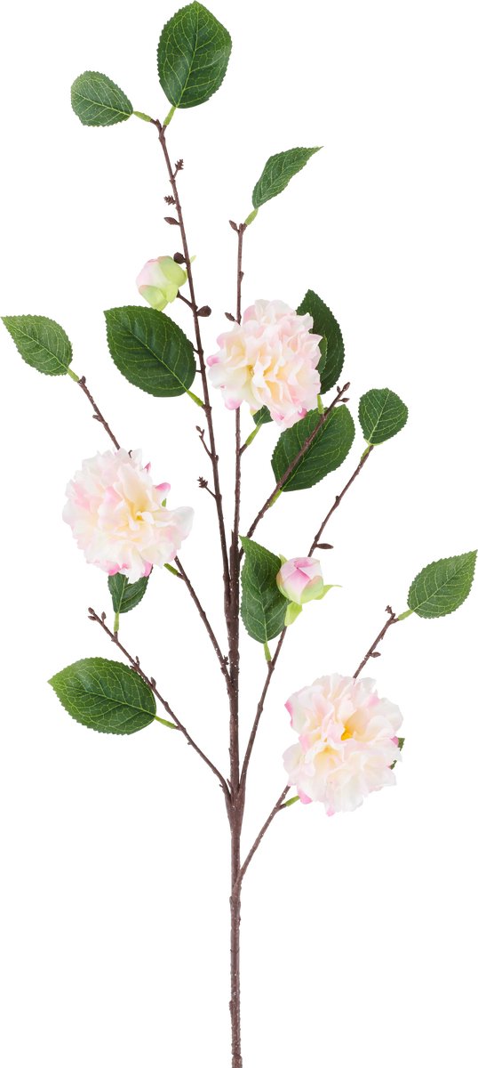 Easyplants | Kunstbloem Japanse Camellia 92 cm | Zijde | Nepbloemen | wit | Onderhoudsvrij | Kant-en-klaar