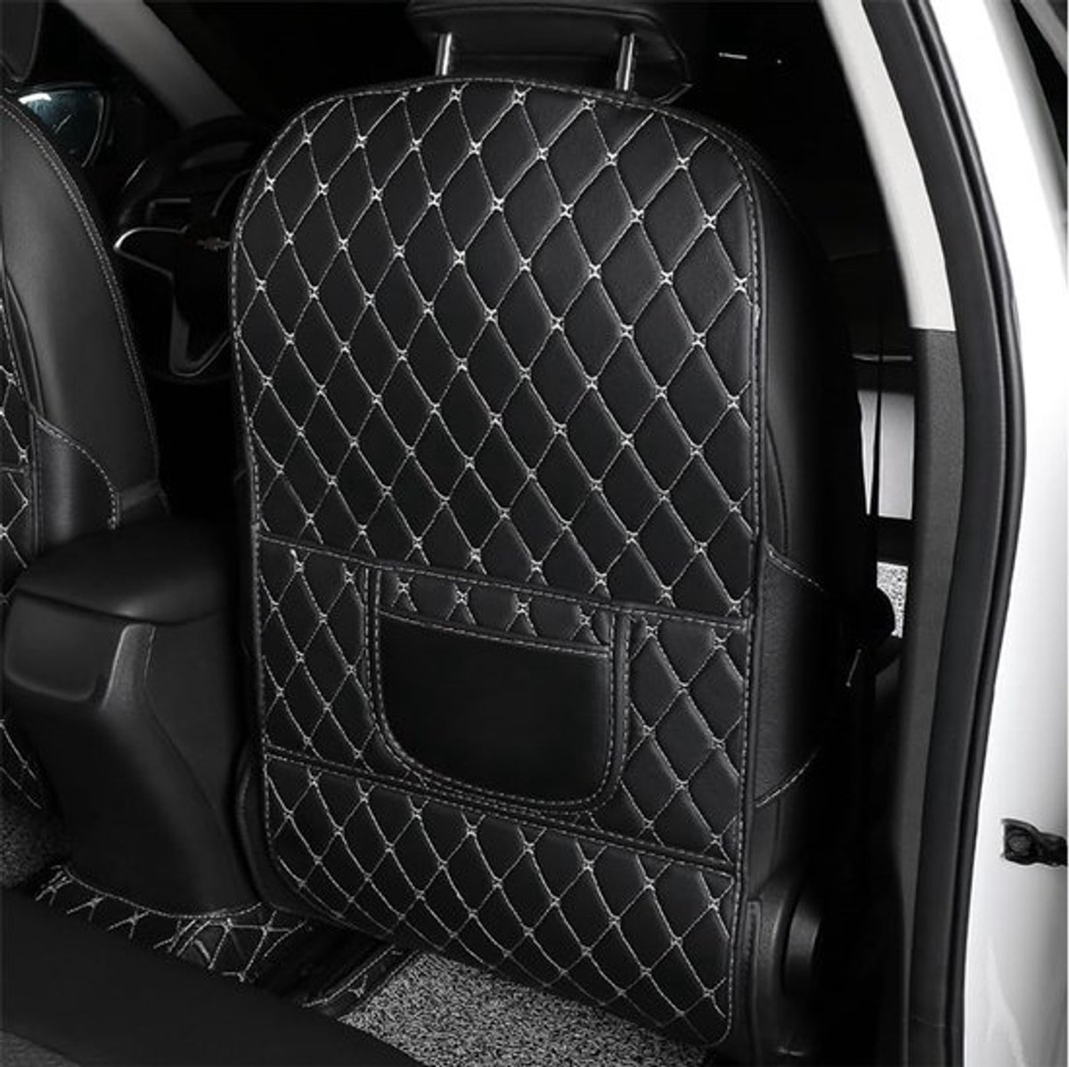 Rugleuningbeschermer - Universele Leren Autostoelbeschermer - Bescherming Tegen Vuil - Opbergtas - Waterdicht - Afmetingen 43x80cm - 1 Stuk