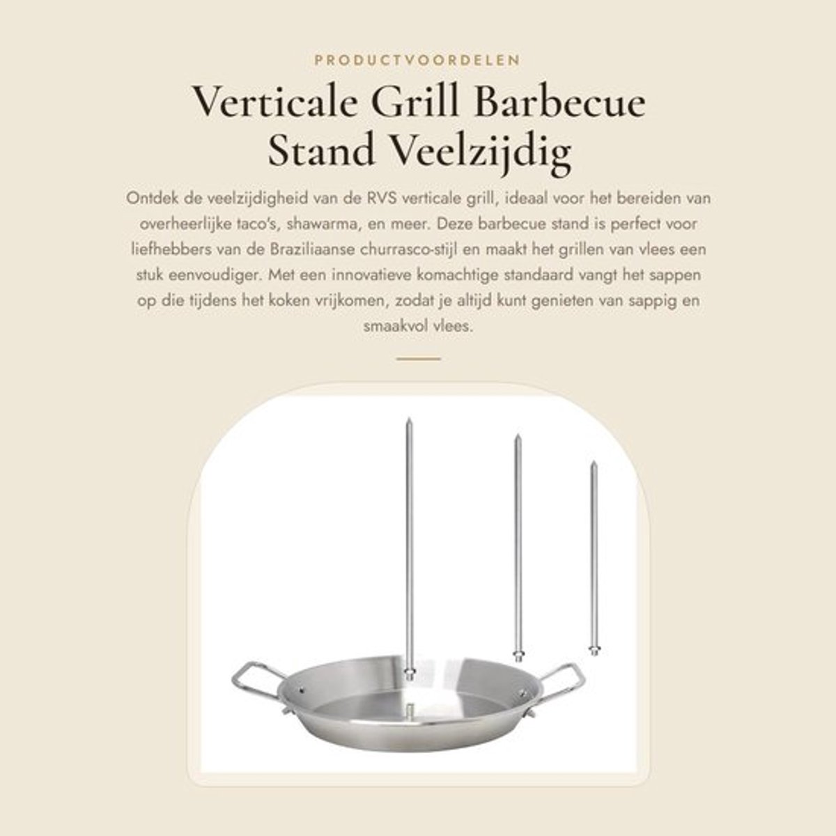 Barbecue Rack - RVS Verticale Grillstandaard - Vlees Spit - Veelzijdige Kookstandaard - Eenvoudig te Reinigen - Handige Handgrepen