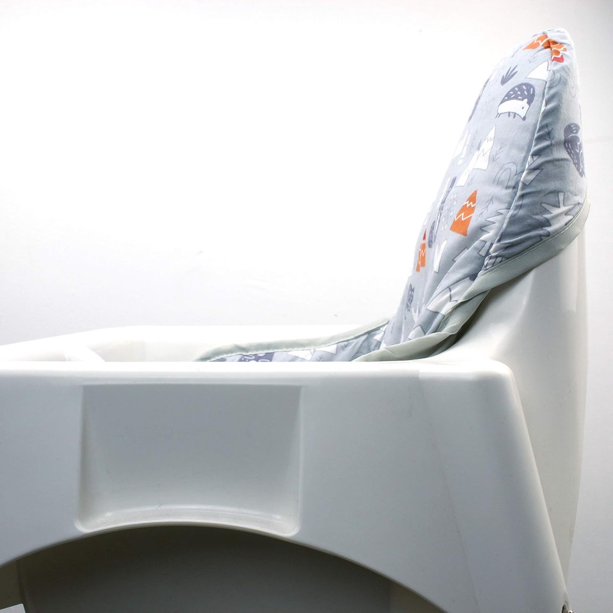 SnelShoppen - Katoenen Stoelhoezen voor IKEA Antilop Kinderstoel - Opvouwbare Babystoelhoes met Bospatroon in Grijs - Perfect voor Kinderen, Feestjes, – foto 3