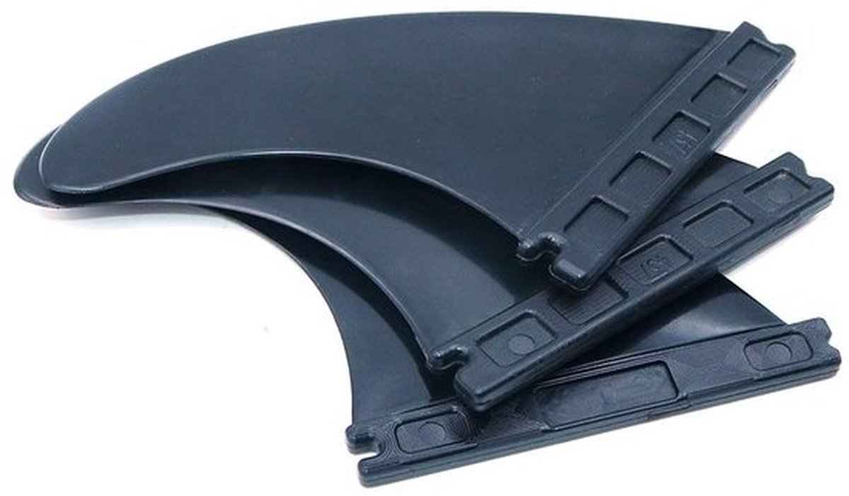Surfplank Vinnen Set van 3 - G5 Thruster Vinnen - Kunststof Vinnen - Lichtgewicht - Zwart - Flexibel en Sterk - Surfvinnen