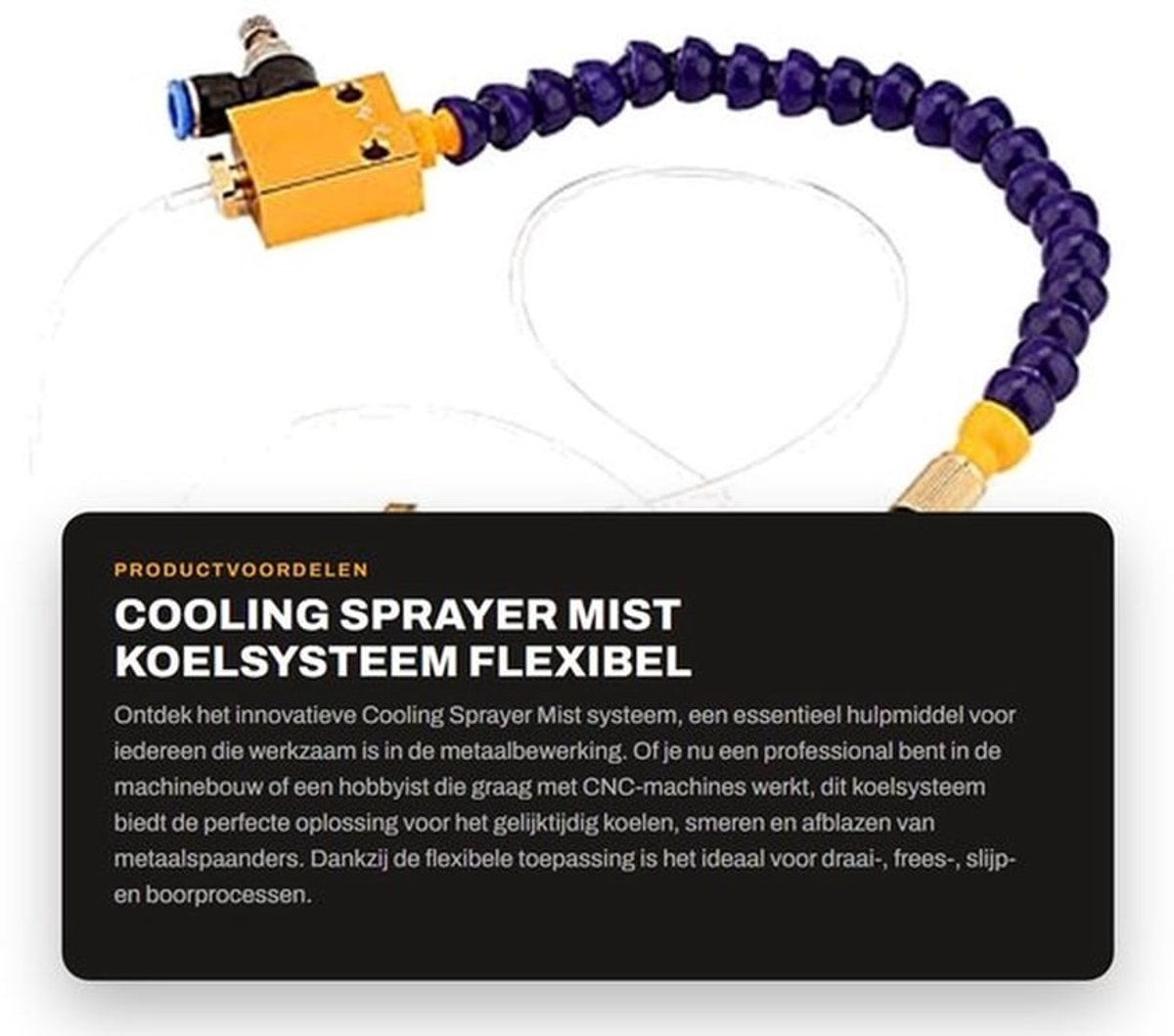 Koelsproeier Hoogwaardige Mist Smering - Koelvloeistof Spray Systeem - CNC Draaibank - Frezen - Slijpen - Boren - Smeersysteem
