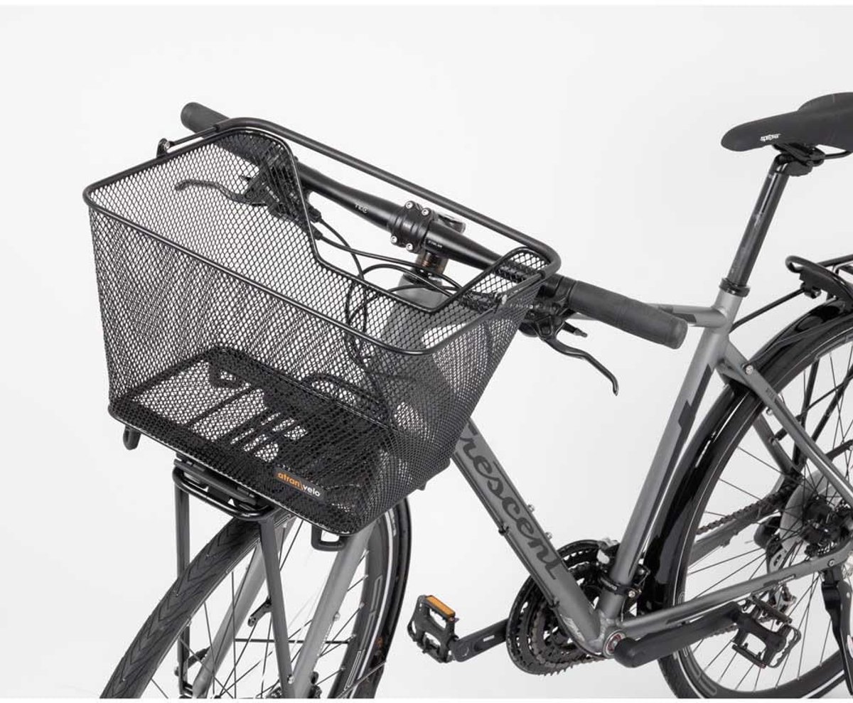 SnelShoppen - Atranvelo Daily Fietsmand Uniseks voor Volwassenen, Zwart, Handgemaakte Fietsaccessoires, Ideaal voor Stadsfietsen, Fietstochten en Dage