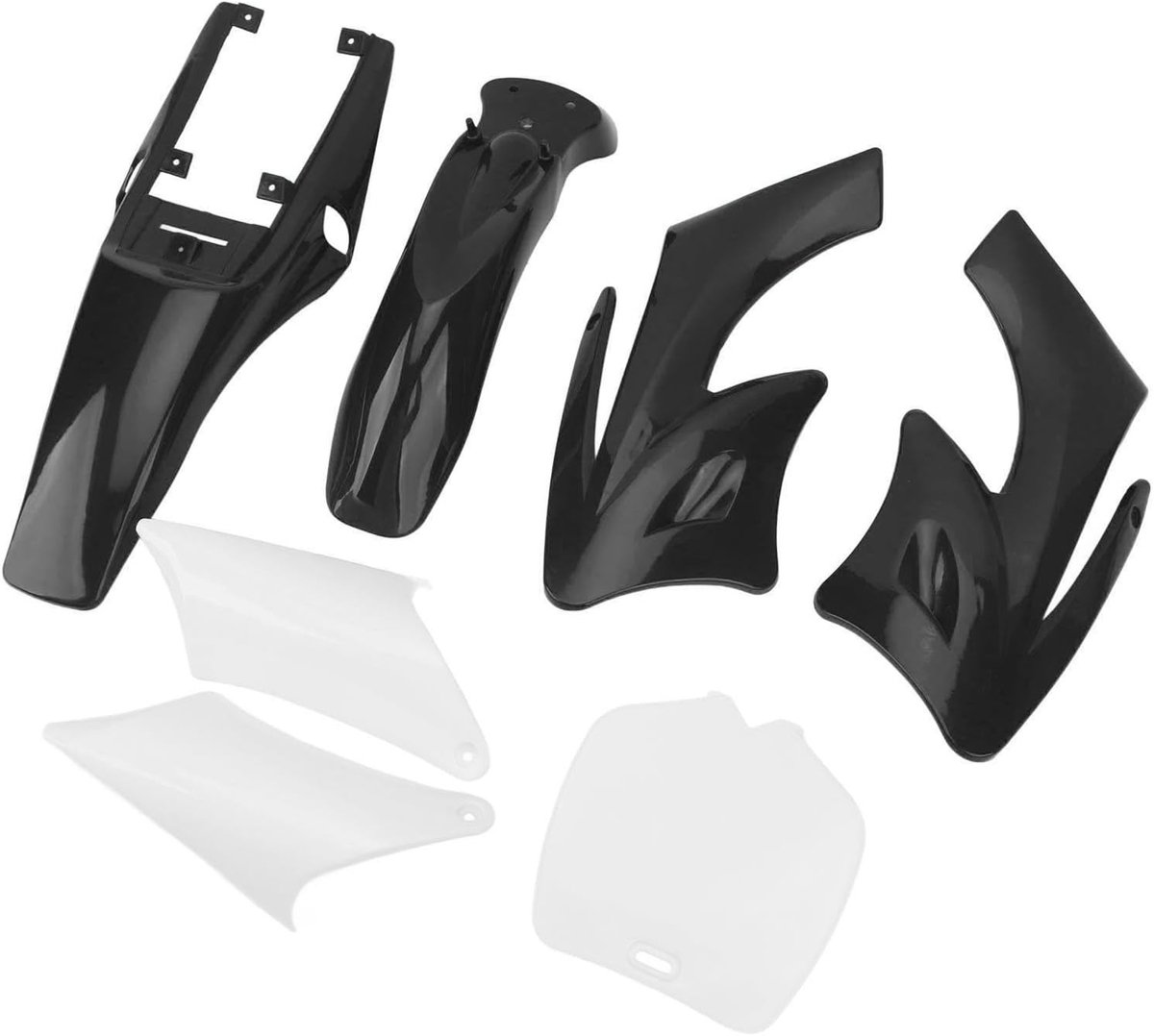 Kuipkit voor 2-takt Dirt Bike, Schokbestendige Mudguard Vervanging en Eenvoudige Installatie, Ideaal voor Offroad Avonturen (Zwart)
