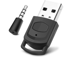 Bluetooth USB Audio Adapter voor PS5, PS4 en PC - Draadloze Dongle met Mini Microfoon, Plug & Play voor Gaming en Muziekstreaming