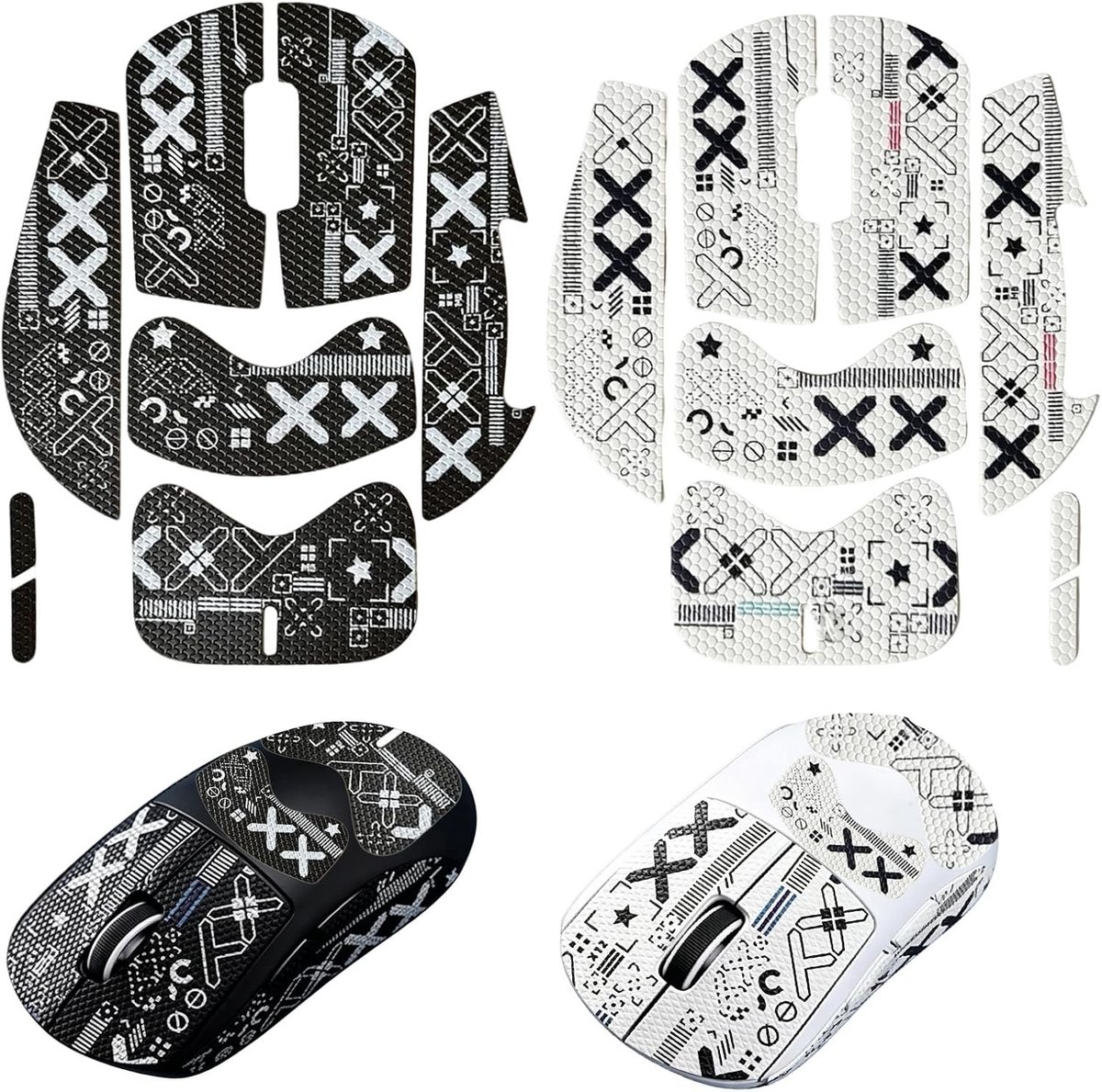 Muisgriptape voor betere controle en grip – 2 stuks antislip tape zonder resten, zweetabsorberend en zelfklevend voor gaming muizen