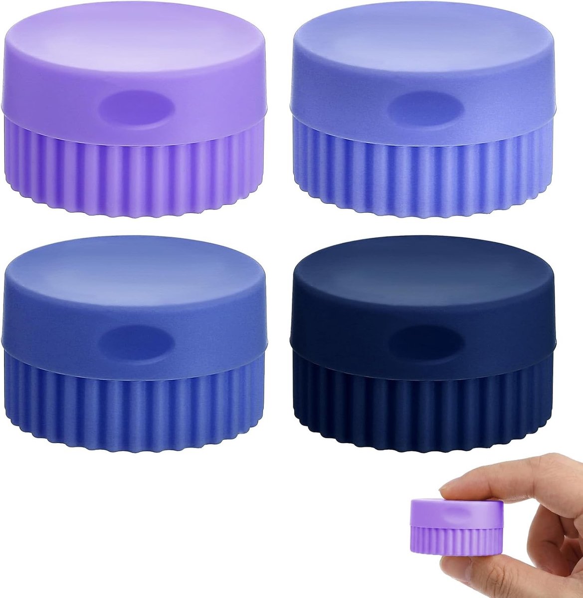Set van 4 Kleine Potjes met Deksel 20ml, Transparante Reispotjes voor Crème, Lotion en Olie