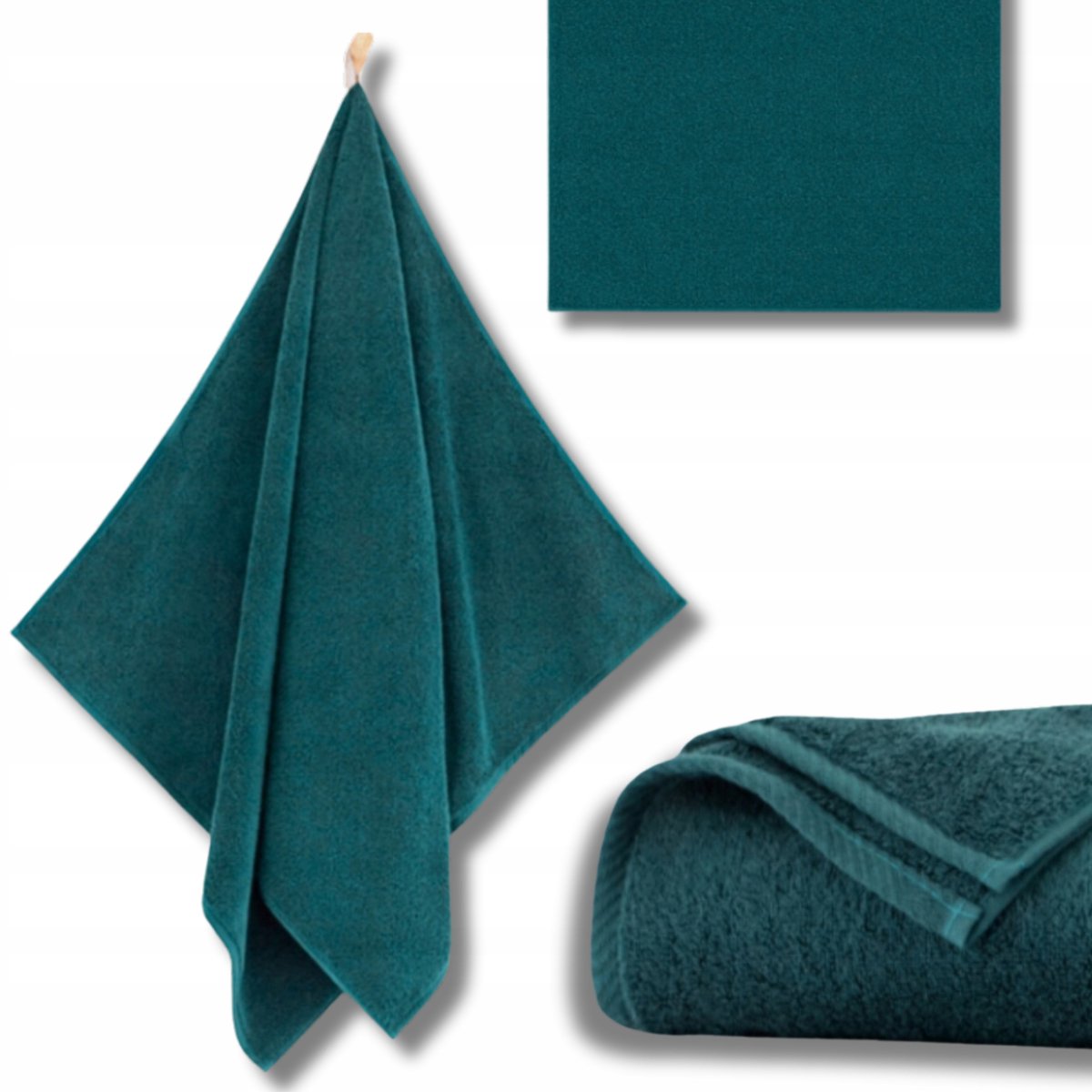 KONEY - Badhanddoek - Kiwi2 - 50 x 100 cm - Turquoise - 500 g/m²