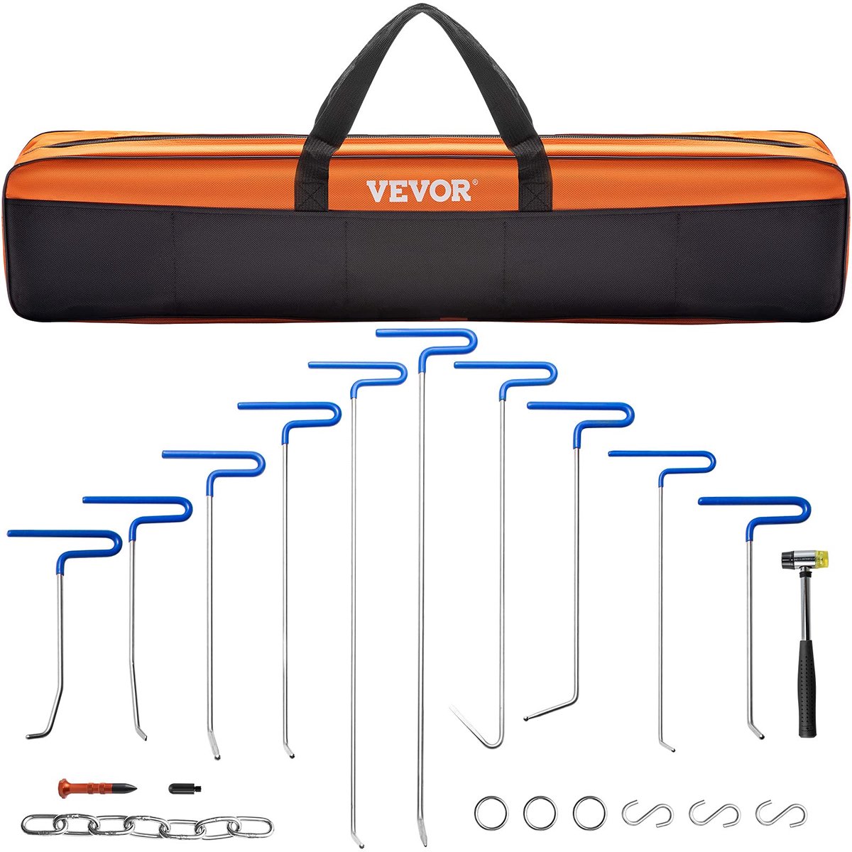 SnelShoppen - VEVOR Staven Dent Removal Kit - 20 Stuks Roestvrij Staal Deuken Reparatie Staven - Professioneel Hagel Deuken Verwijder Gereedschap voor