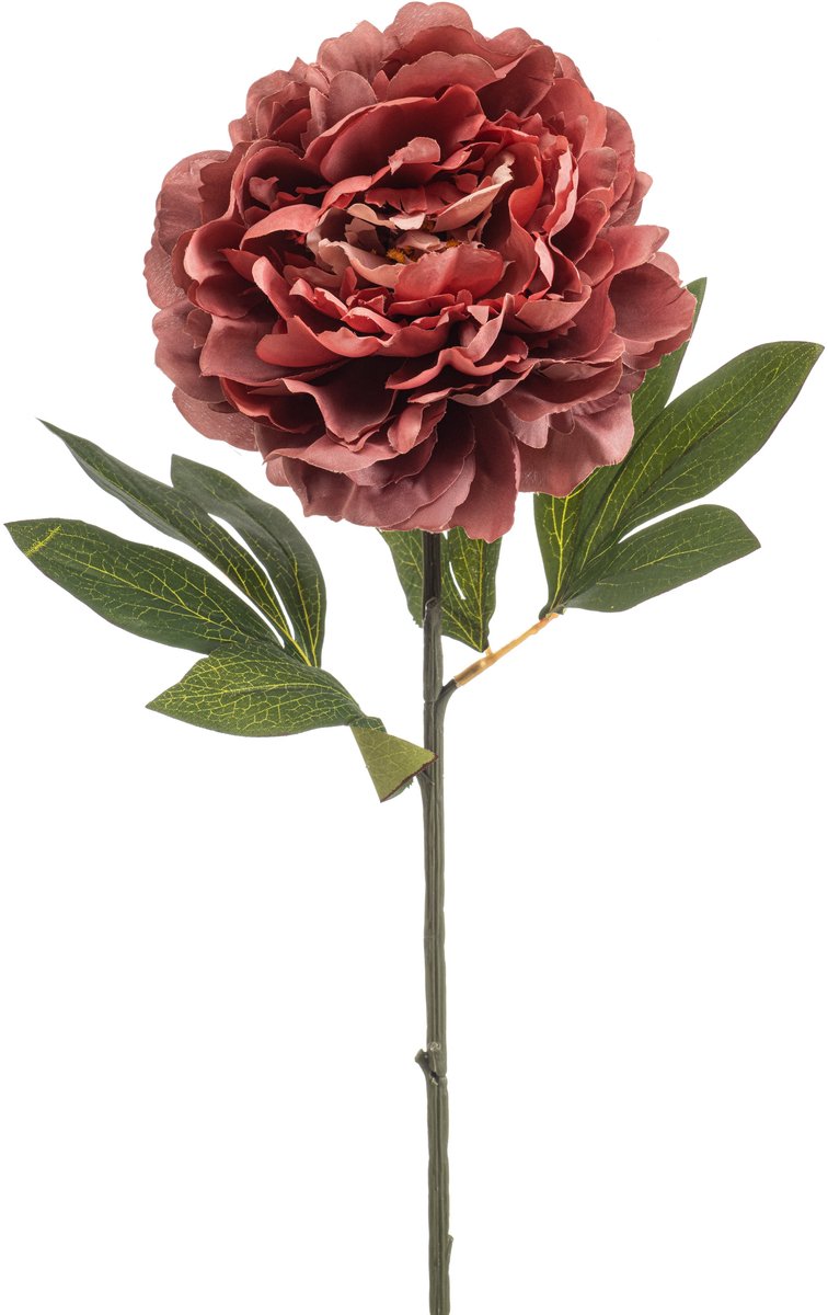 Emerald Kunstbloem Pioenroos 77cm oudroze - Kunstplant voor binnen