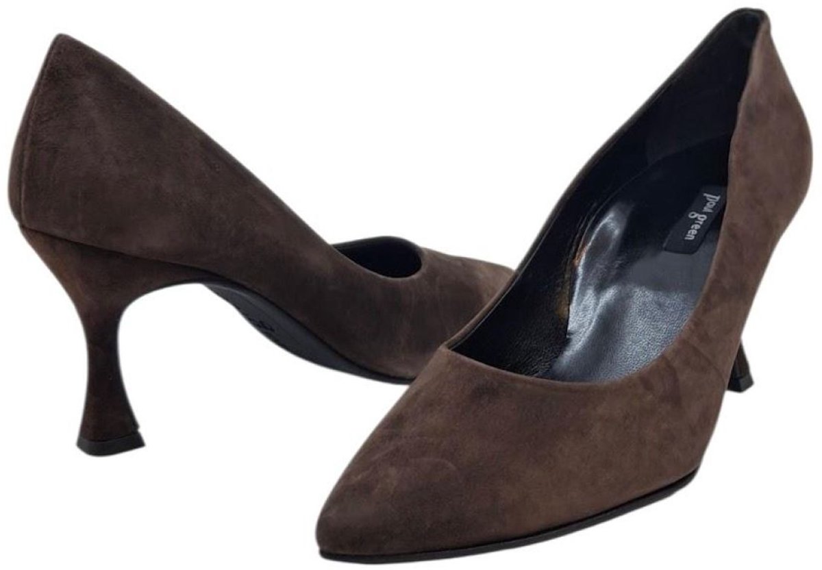 Paul Green 3859-061 Cacao | Suède pump met hak 8 cm