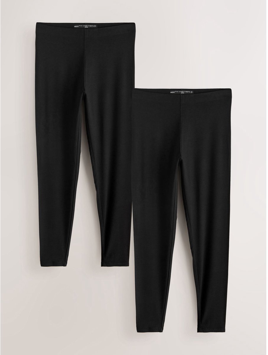 Next - Dames - Set van 2 lange leggings - Petite - Zwart