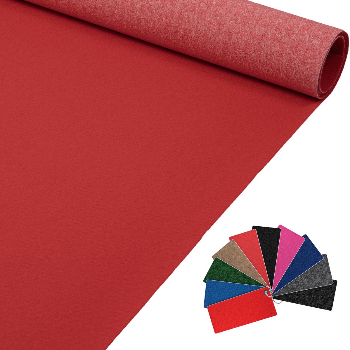 ANRO Eventtapijt op Rol 140 cm x 10 m Rood – Beurstapijt Messeloper Loper Op Maat Weerbest