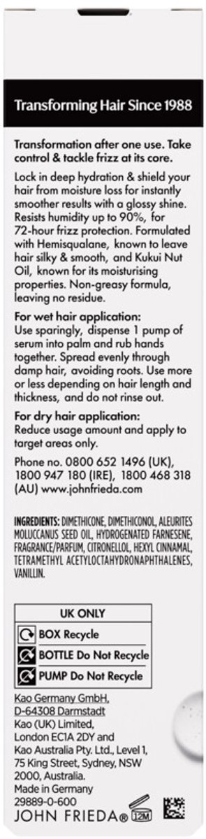 John Frieda Frizz Ease Original Serum - 3 x 50 ml - Voordeelverpakking