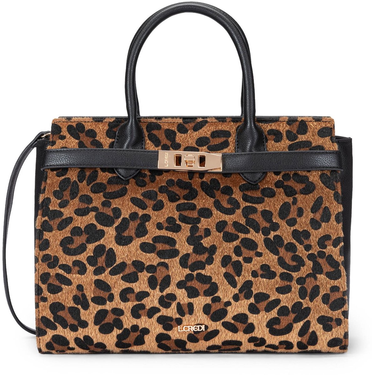 L.CREDI handtas schoudertas Subira Hand Bag Brown / Mix veelkleurig