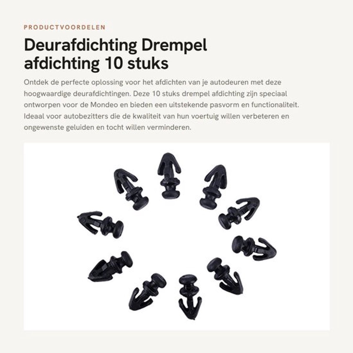 Deurafdichting 10 Stuks - Deurafdichtingskit - Afdichtingsstrip - Drempelafdichting - Bevestigingsclip - Onafhankelijke Opbergdoos