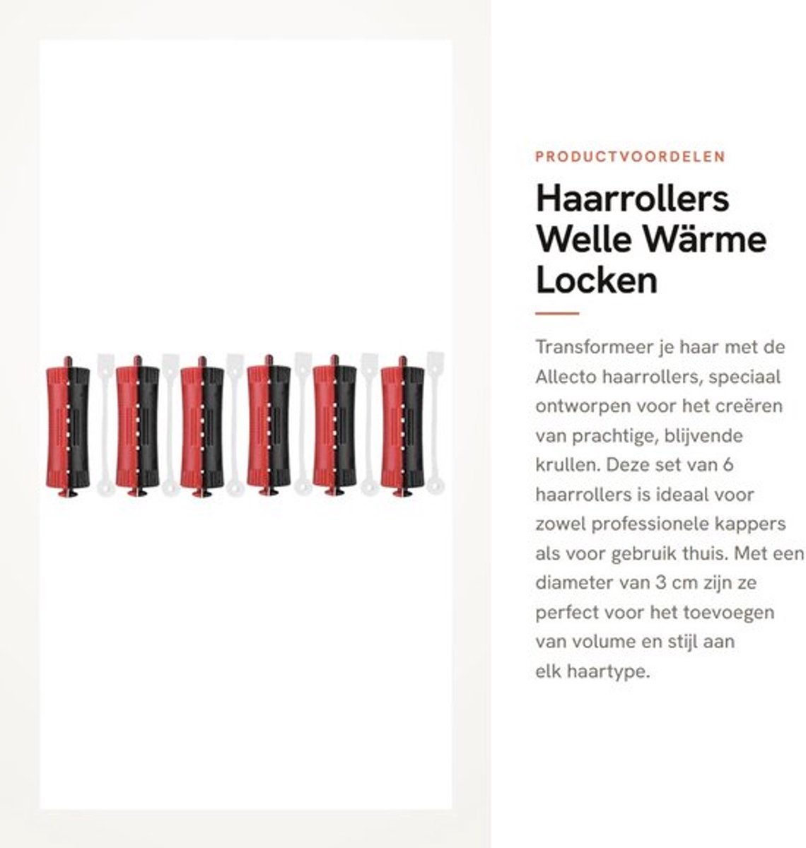 Lockenwickler 6 Stuks - Krulspelden - Haarrollers - ABS Materiaal - Concaaf Ontwerp - Diverse Maten