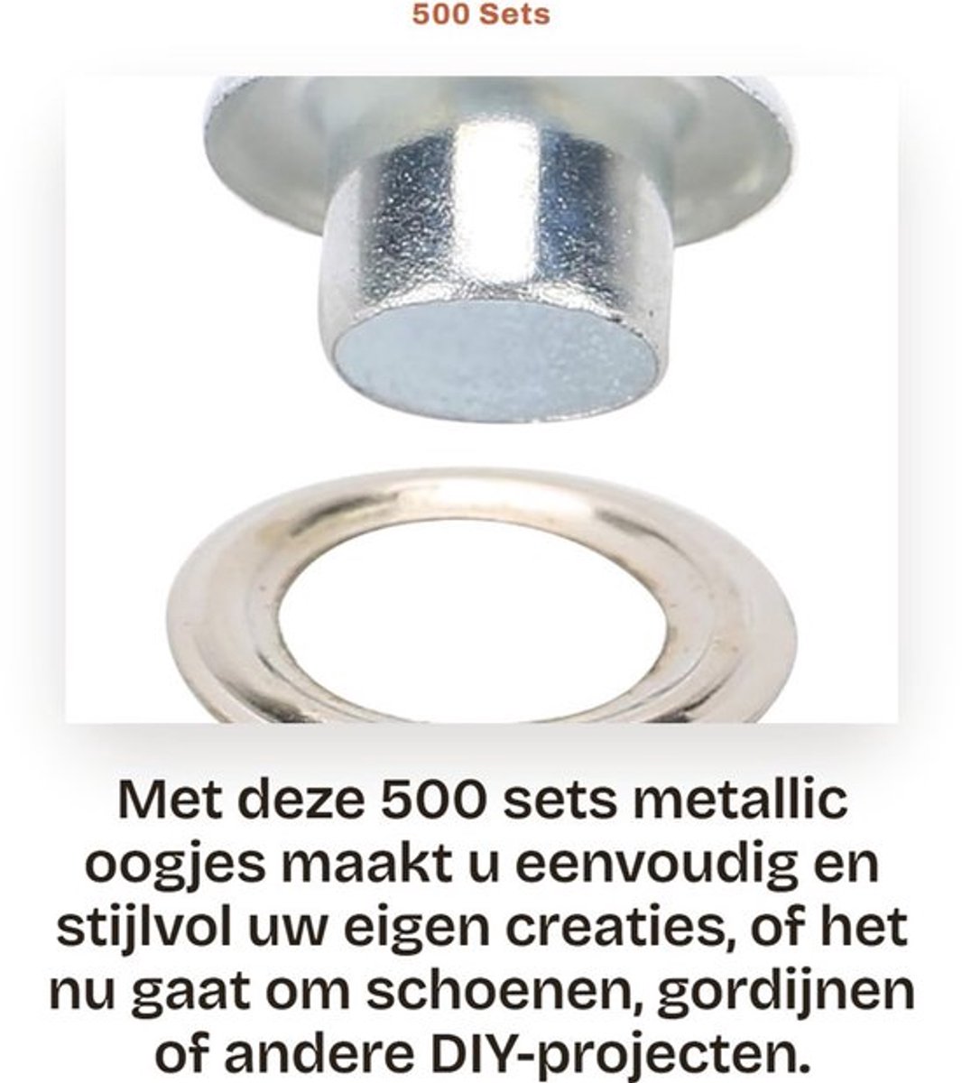 Oogje 500 Sets - Grommet Kit - Antiroest - Duurzaam - Lederen Tassen - DIY Craft