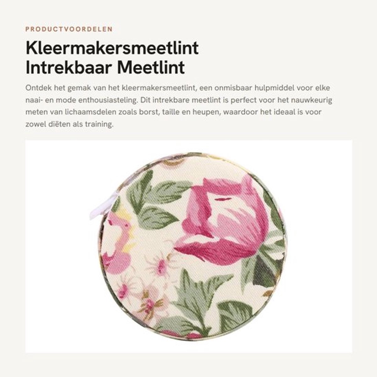 Meetlint 150 cm - Intrekbaar - Draagbaar - Nauwkeurig - Lichtgewicht - Voor lichaamsmetingen - Meetband
