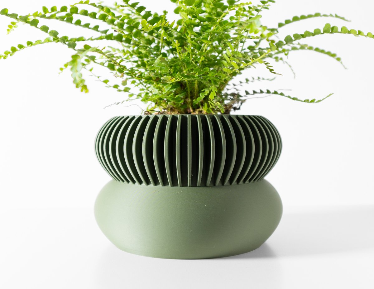 Skushy Elomi Bloempot - Moderne Designpot voor Kamerplanten - Sculpturale Plantenpot voor Woonkamer en Kantoor - Premium Woondecoratie