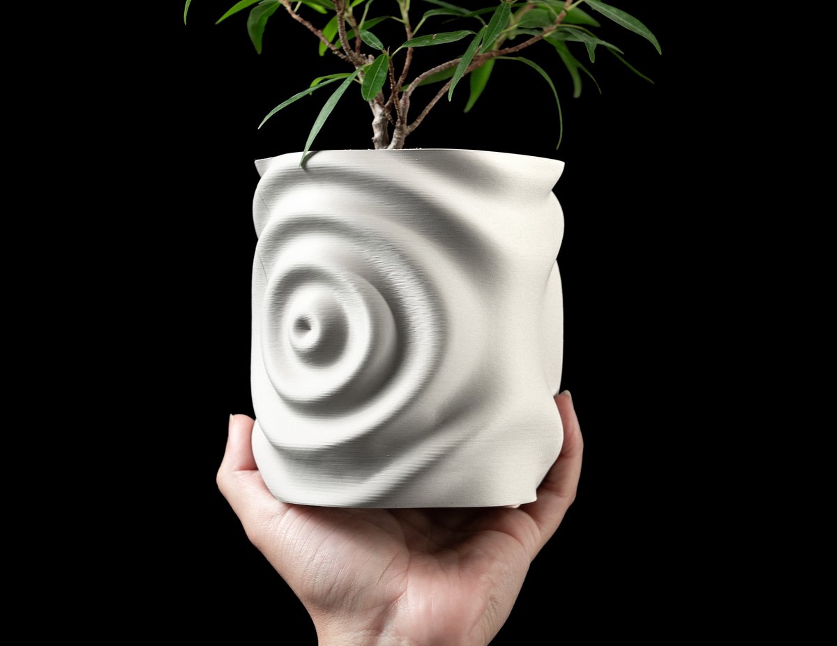 Skushy Waterdrop Bloempot - Moderne Designpot voor Kamerplanten - Sculpturale Plantenpot voor Woonkamer en Kantoor - Premium Woondecoratie