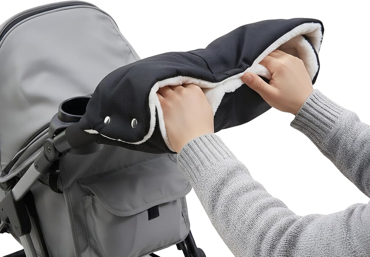 SnelShoppen - Handwarmer voor Kinderwagen, Universele Maat, Buggy Accessoires, Warme Fleece Handmuff, Waterdicht en Winddicht, Ideaal voor Herfst en W