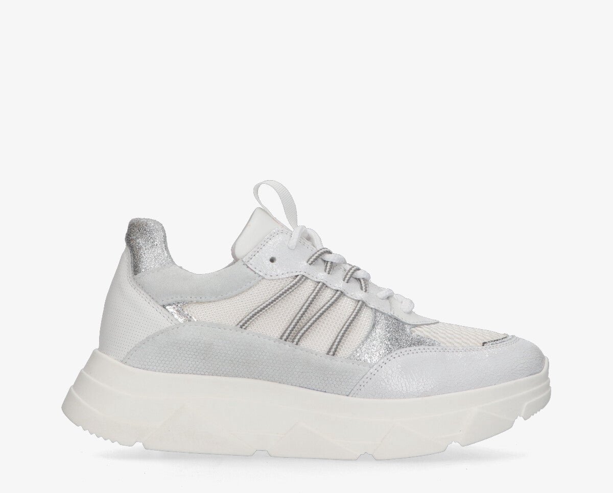 Tango kady fat 435 sneakers dames wit/zilver leer